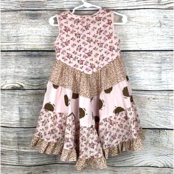 Cutey couture Summer Dress Button Down Cotton Pink Floral Sleeveless 2-3 year - Picture 5 of 10